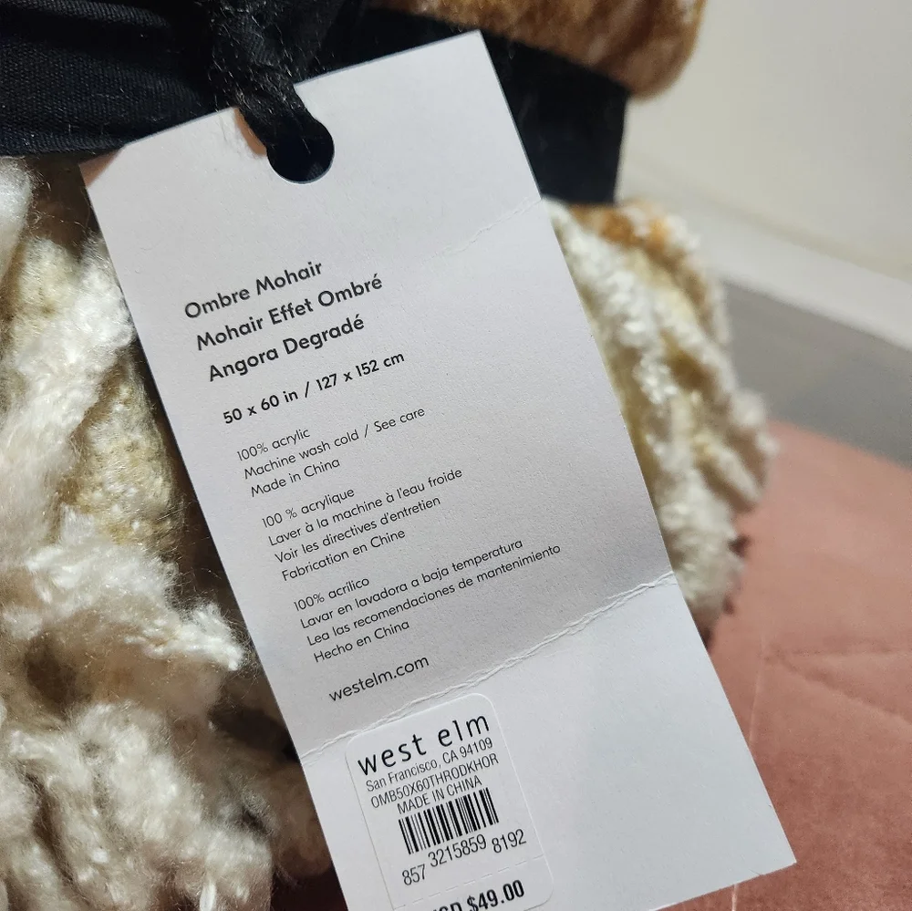 West Elm Ombre Throw, Dark Horseradish